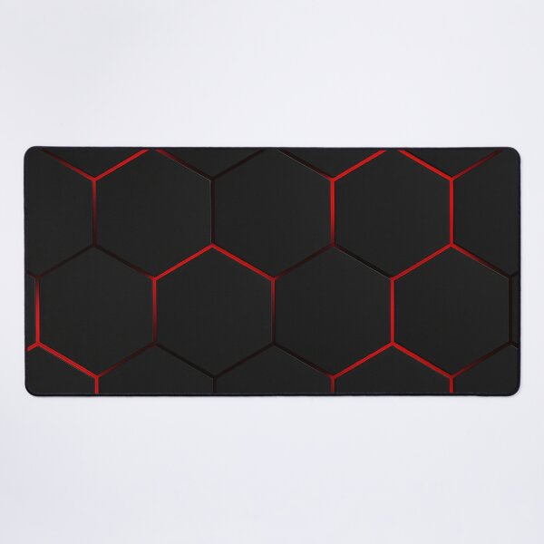 Item preview, Red Glow Hex Pattern designed and sold by Kaleidoscope Print.