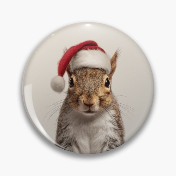 Item preview, Squirrel with Christmas Hat – Festive Squirrel Xmas Design designed and sold by LazyOwlStore.