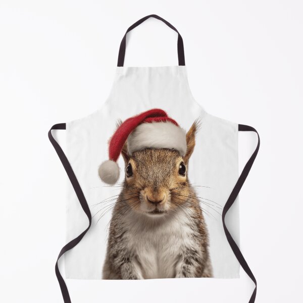 Item preview, Squirrel with Christmas Hat – Festive Squirrel Xmas Design designed and sold by LazyOwlStore.