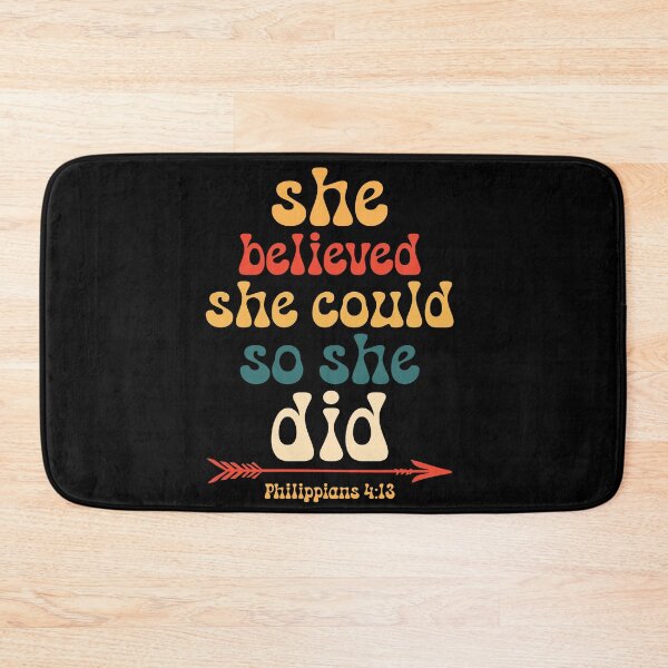 Item preview, She Believed She Could So She Did Bible Verse Quote designed and sold by OgeidAial479.