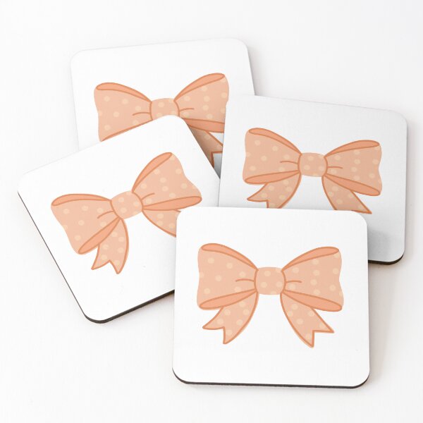 Item preview, Light Orange Polka Dot Bow | Cute Kawaii Aesthetic Ribbon Design designed and sold by PinFlick.