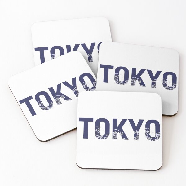 Item preview, Tokyo Negative-Space Wave Typography — Minimal Kanagawa Cutout Wordmark designed and sold by Momay-designer.