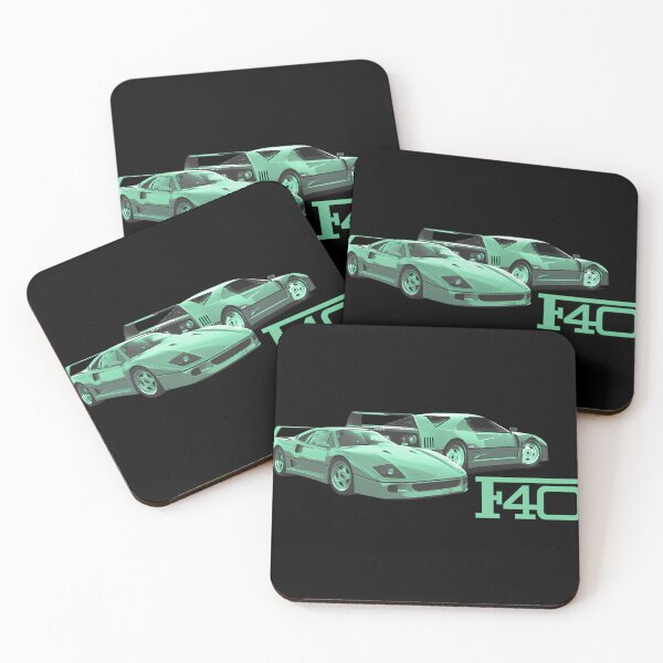 Item preview, Ferrari F40 Green Neon Retro Supercar Art designed and sold by RichaSaad.