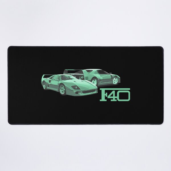 Item preview, Ferrari F40 Green Neon Retro Supercar Art designed and sold by RichaSaad.