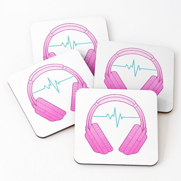Item preview, Music Lover Headphones with Heartbeat designed and sold by ObsidianDaz.