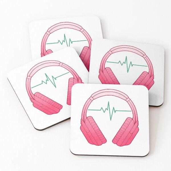 Item preview, Music Lover Headphones with Heartbeat designed and sold by ObsidianDaz.