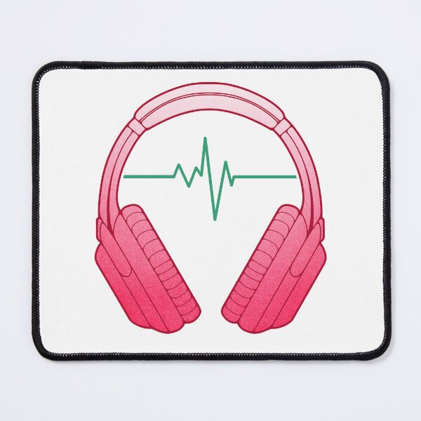 Item preview, Music Lover Headphones with Heartbeat designed and sold by ObsidianDaz.