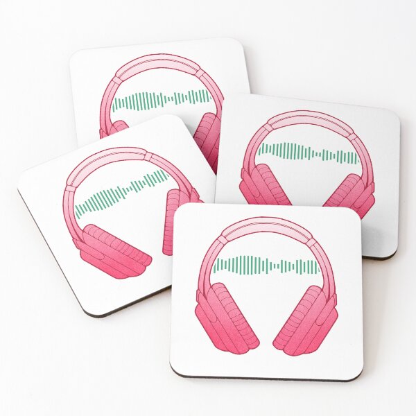 Item preview, Music Lover Headphones with Audio Waves designed and sold by ObsidianDaz.