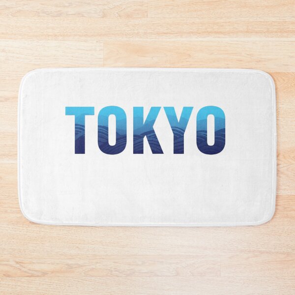 Item preview, Tokyo Gradient Wave Typography — Indigo Kanagawa Fill Wordmark designed and sold by Momay-designer.
