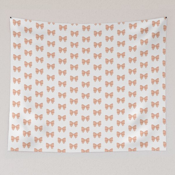 Item preview, Peach Polka Dot Bow | Cute Kawaii Aesthetic Ribbon Design designed and sold by PinFlick.