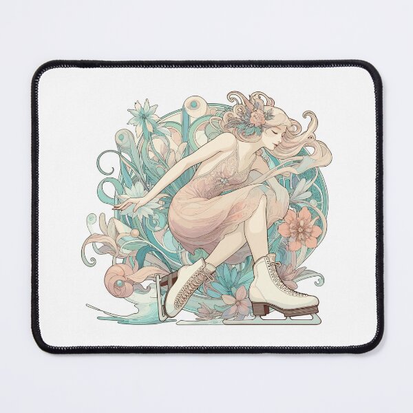 Item preview, Ice Skating Woman Art Nouveau Gift designed and sold by Pineapple-Tree.