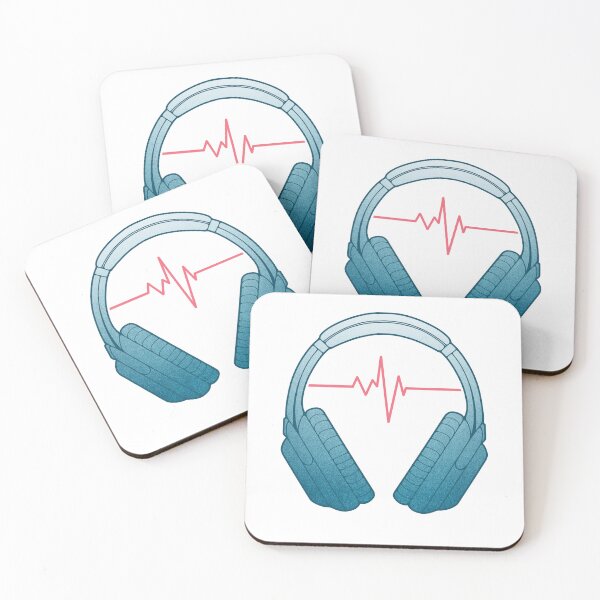 Item preview, Music Lover Headphones with Heartbeat designed and sold by ObsidianDaz.