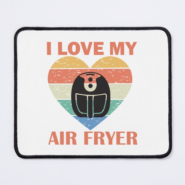 Item preview, I Love My Air Fryer – Striped Heart Air Fryer red text Design designed and sold by EmeraldeaArt.