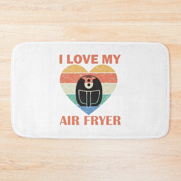 Item preview, I Love My Air Fryer – Striped Heart Air Fryer red text Design designed and sold by EmeraldeaArt.