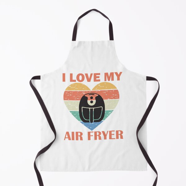 Item preview, I Love My Air Fryer – Striped Heart Air Fryer red text Design designed and sold by EmeraldeaArt.
