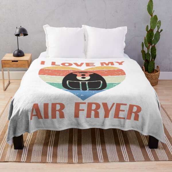 Item preview, I Love My Air Fryer – Striped Heart Air Fryer red text Design designed and sold by EmeraldeaArt.