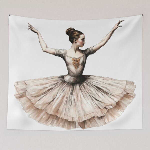 Artikelvorschau, Elegante Anmut: Aquarell-Ballerina im Tutu entworfen und verkauft von LanaGustavsson.