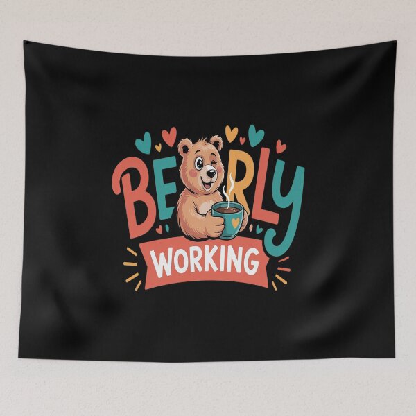 Item preview, Bearly Working Pun for Slacker Easy Job Employee designed and sold by LeeEvans222.