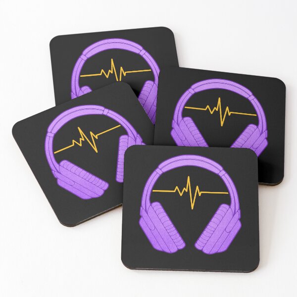 Item preview, Music Lover Headphones with Heartbeat designed and sold by ObsidianDaz.