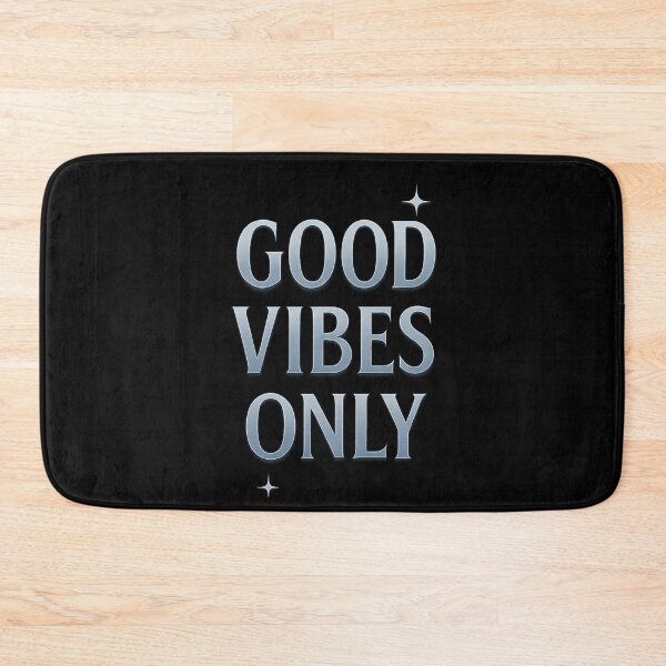 Item preview, Good Vibes Only Design – Shiny Silver & Blue Metallic Gradient Typography for Stickers, Apparel & Gifts designed and sold by DailyVibesCo.