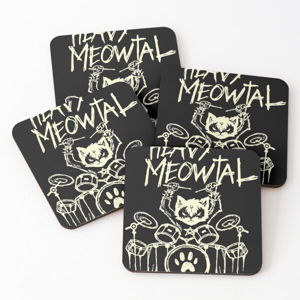 Item preview,  Headbanger Drummer Cat Playing Drum Meowtal  designed and sold by milburnbilal.