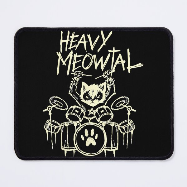 Item preview, Headbanger Drummer Cat Playing Drum Meowtal designed and sold by milburnbilal.