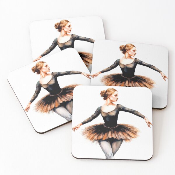 Item preview, Graceful Ballerina in Black and Brown Tutu Digital Art designed and sold by LanaGustavsson.