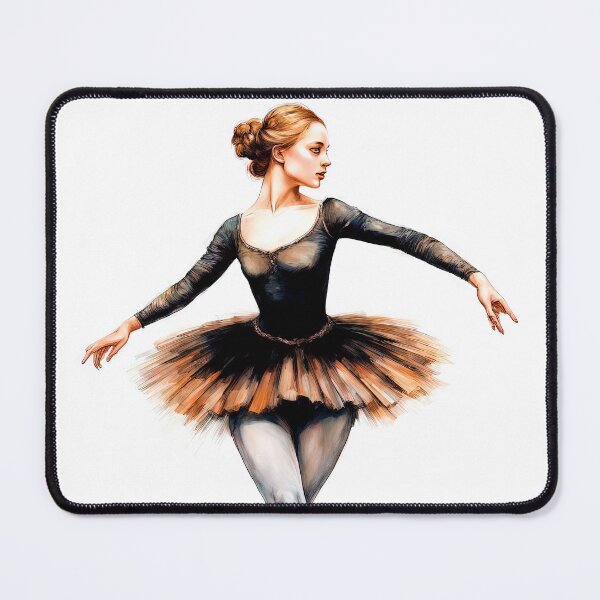 Item preview, Graceful Ballerina in Black and Brown Tutu Digital Art designed and sold by LanaGustavsson.