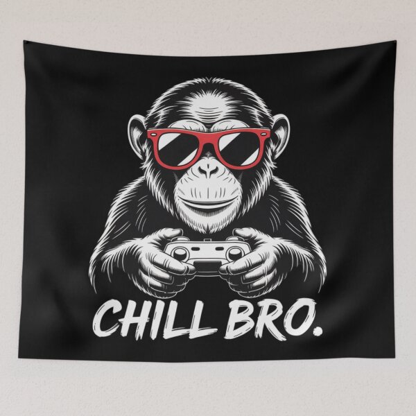 Item preview, Monkey Gamer - Chill Bro designed and sold by 123ks.