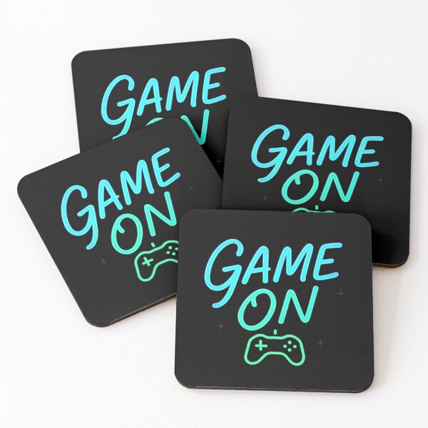 Item preview, Game On Neon Design – Green & Blue Glow Typography with Controller for Gamers, Stickers & Apparel designed and sold by DailyVibesCo.