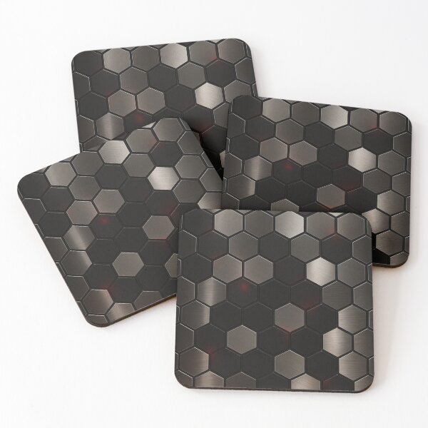 Item preview, Metallic Hex Glow designed and sold by Kaleidoscope Print.