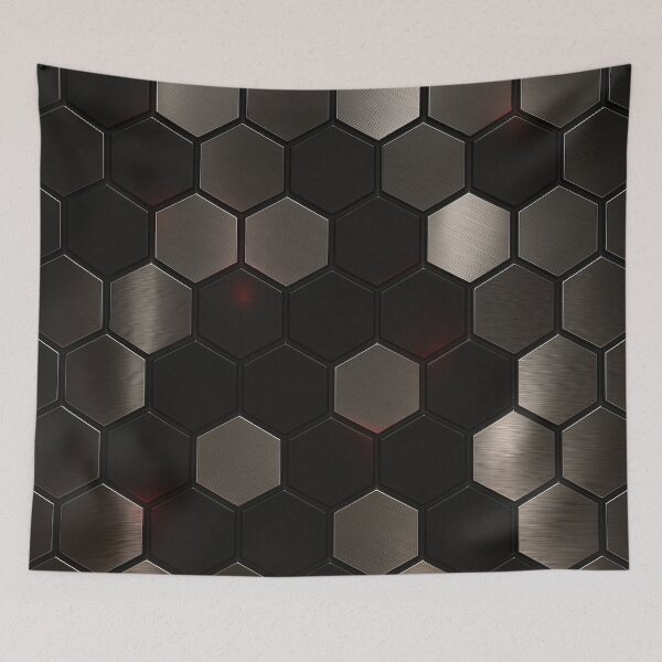 Item preview, Metallic Hex Glow designed and sold by Kaleidoscope Print.