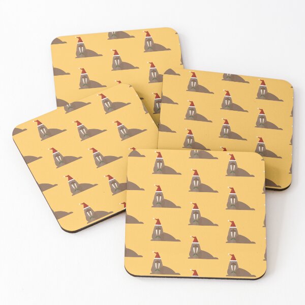 Item preview, Christmas walruses on yellow designed and sold by reneesillus.
