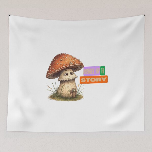 Item preview, Morel of the Story – Cute Mushroom Friends Cartoon Design designed and sold by FindYouByZ.