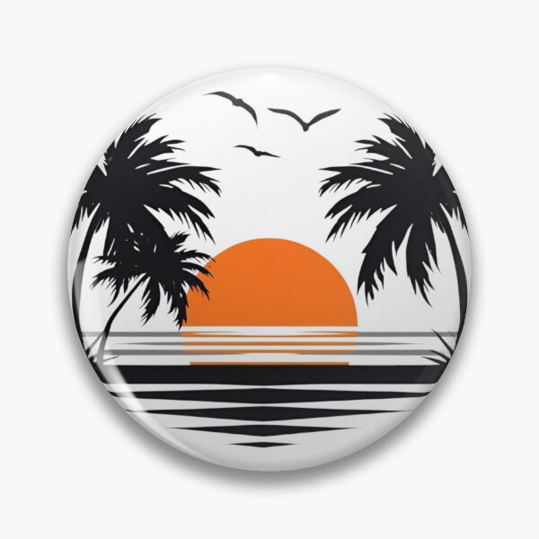 Item preview, Tropical Sunset Palm Trees SilhouetteDesign designed and sold by ArtSparkCo.