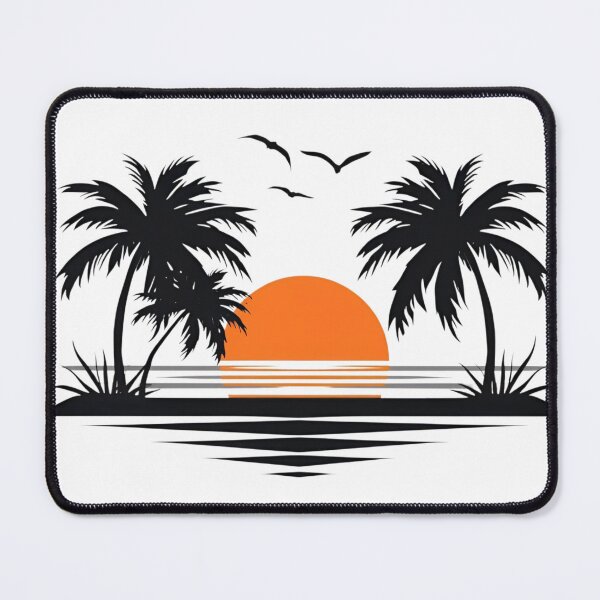 Item preview, Tropical Sunset Palm Trees SilhouetteDesign designed and sold by ArtSparkCo.