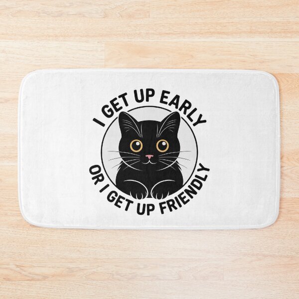 Item preview, Black Cat Morning Mood Tee Funny I Don’t Do Early,Cat Coffee designed and sold by JulienAureo.