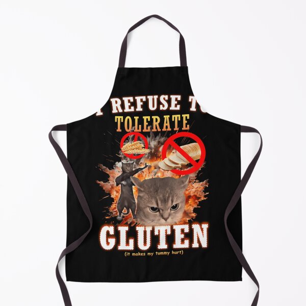 Item preview, I Refuse To Tolerate Gluten Funny Cat Meme designed and sold by YonnaKendrick.