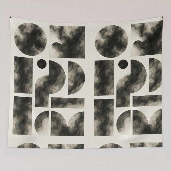 Item preview, Smoke in Geometric Forms – Abstract Minimalist Design designed and sold by Zenvo.
