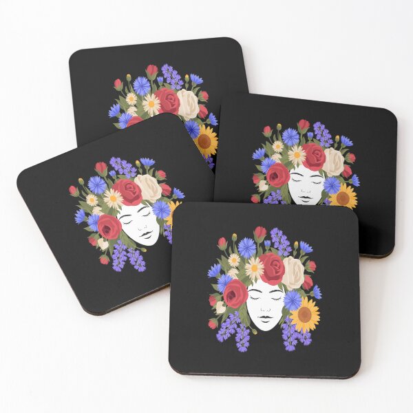 Item preview, Black Power Flowers Afro Hair Black Woman designed and sold by JulienAureo.