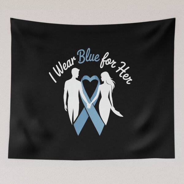 Item preview, Blue Ribbon I Wear Blue for Her Wife Awareness Support designed and sold by JulienAureo.
