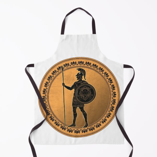 Item preview, Achilles Heroic Greek Mythology Art - Black Figure Pottery Style designed and sold by Kakon-52.