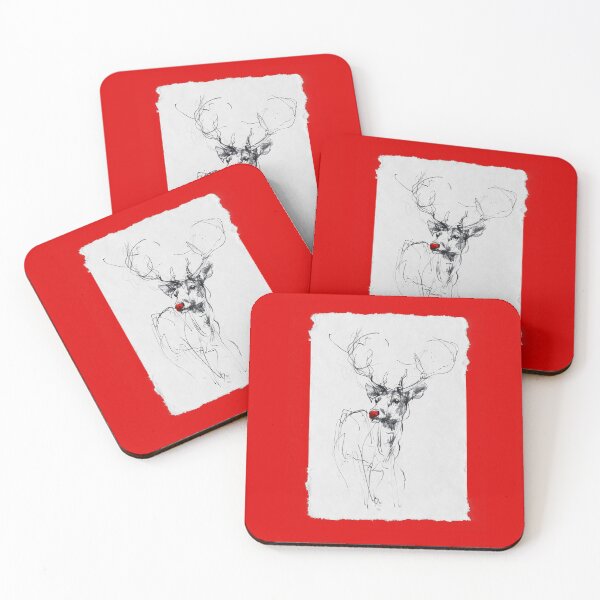 Item preview, Xmas Rudolph the Red-Nosed Reindeer designed and sold by SleekLineSketches.