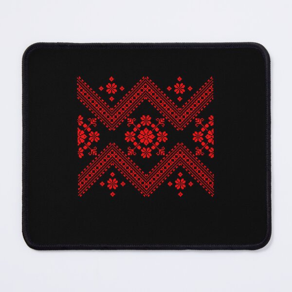 Item preview, Black Red Vyshyvanka Ukrainian Embroidery Geometric Pattern designed and sold by isymndmf88.
