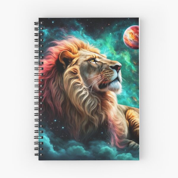 Item preview, Celestial Lion – Regal Guardian of the Nebula Skies designed and sold by KingCuppaDigitalArt.