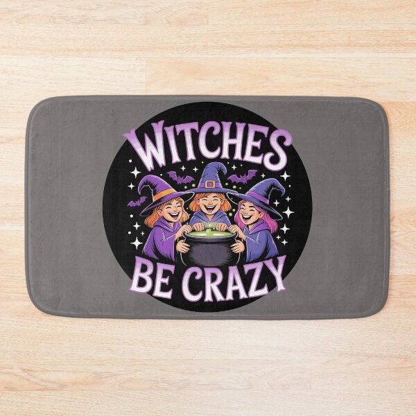 Item preview, Witches Be Crazy 1: A cute and playful Halloween design with witches around a cauldron. For the Halloween Festive Season designed and sold by Grang Art Artistic Designs.