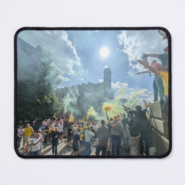 Item preview, Leeds United fans celebrating winning The Championship. Millenium Square, Leeds. 3 May 2025. designed and sold by Graham Geldard.