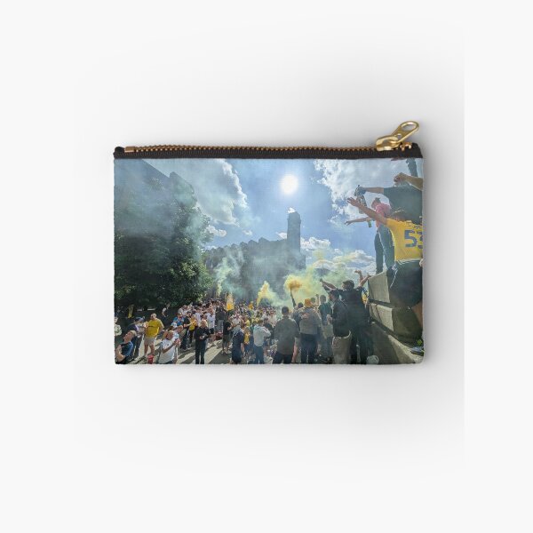 Item preview, Leeds United fans celebrating winning The Championship. Millenium Square, Leeds. 3 May 2025.  designed and sold by Graham Geldard.