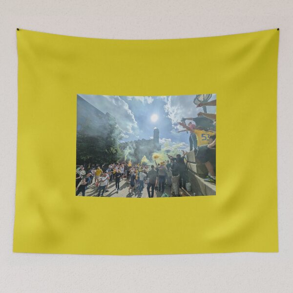 Item preview, Leeds United fans celebrating winning The Championship. Millenium Square, Leeds. 3 May 2025.  designed and sold by Graham Geldard.