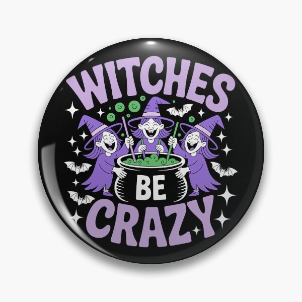 Item preview, Witches Be Crazy 2: A cute and playful Halloween design with witches around a cauldron. For the Halloween Festive Season designed and sold by Grang Art Artistic Designs.
